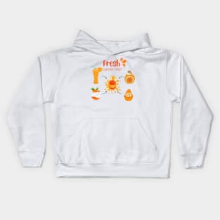 Orange Fresh Summer Fruit Kids Hoodie